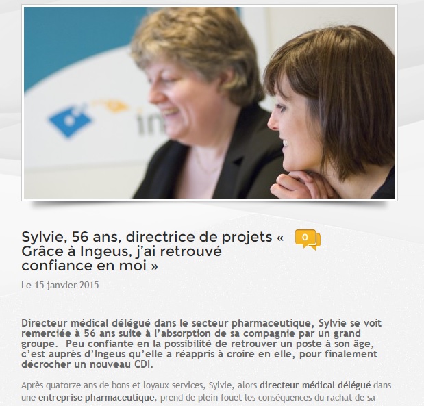 [Ingeus] Sylvie, 56 ans, directrice de projets « Grâce à Ingeus, je crois à nouveau en moi »