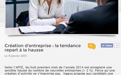 [Ingeus] Création d’entreprise : la tendance repart à la hausse