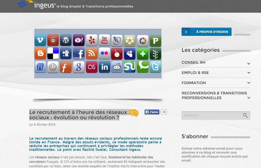 [Ingeus] Le recrutement à l’heure des réseaux sociaux : évolution ou révolution ?