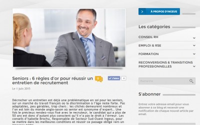 [Ingeus] Seniors : 6 règles d’or pour réussir un entretien de recrutement