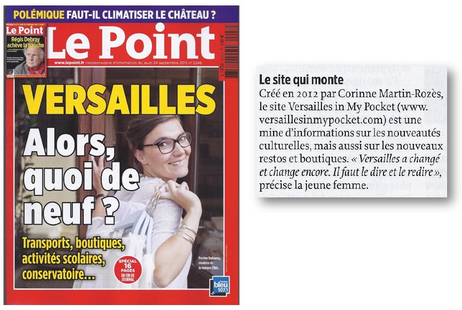 [VIMP] Versailles in my pocket à l’honneur dans Le Point