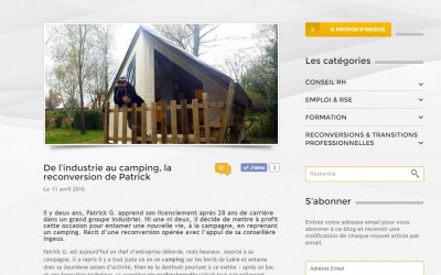 [Emploi] De l’industrie au camping, la reconversion de Patrick