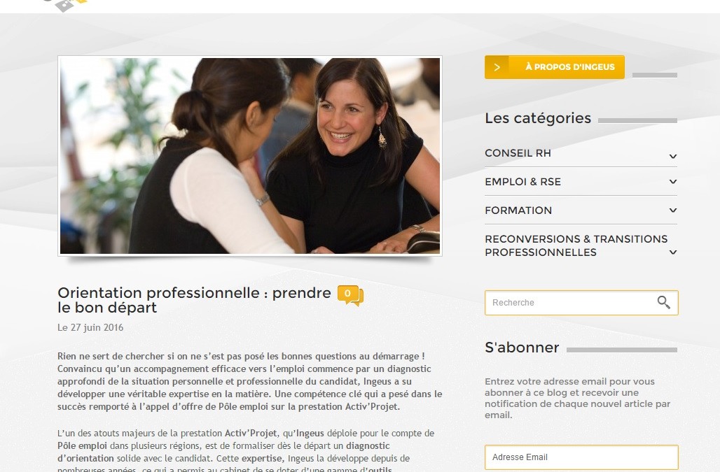 [RH] Orientation pro : l’expertise Ingeus