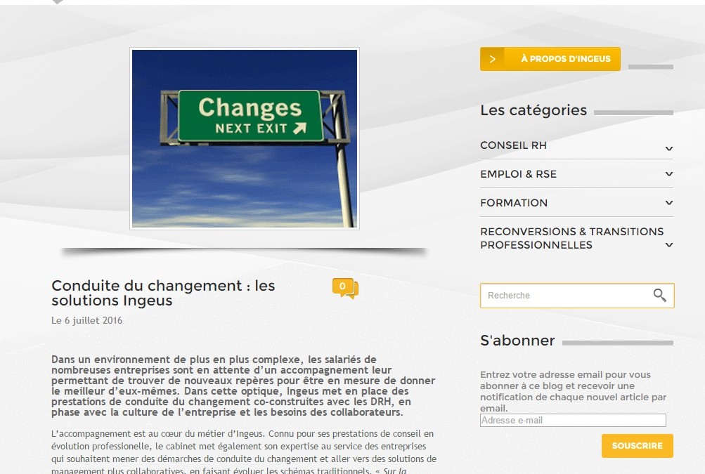 [RH] Conduite du changement : les solutions Ingeus