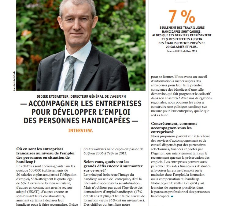 [Rédaction pro] Interview Agefiph pour le mag Apec RH