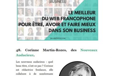 [Blogging] A l&rsquo;honneur sur le blog de Selma Païva