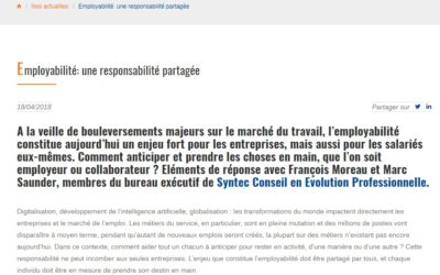 [Rédaction web] Employabilité: une responsabilité partagée