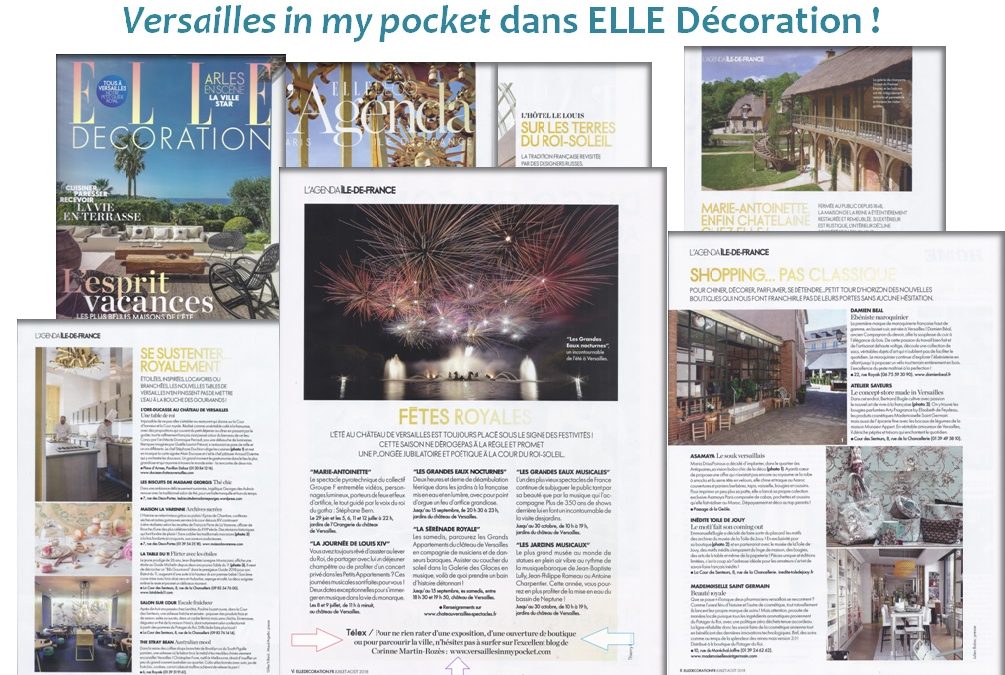 [Blogging] Versailles in my pocket dans ELLE Déco !
